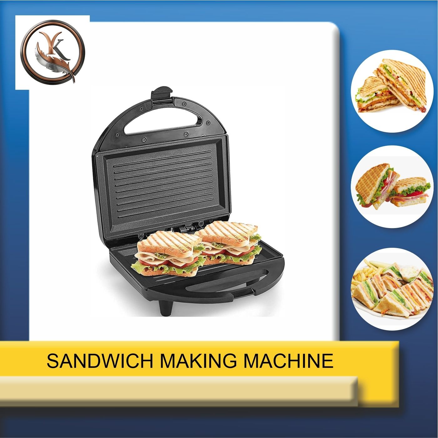 horizontal sandwich making machine with stand